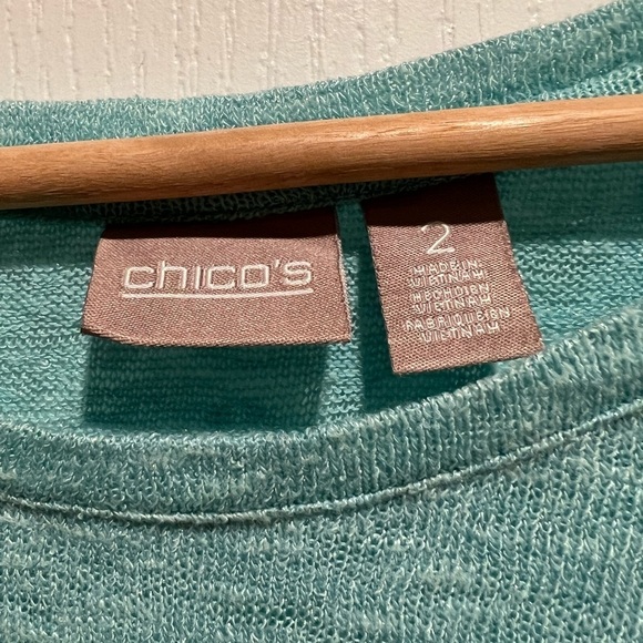 Chico’s lightweight polyester blend sparkle sweater size 2 (12) - Picture 3 of 5